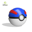 Original-Great-Ball.png Original Pokeball (5 Versions, Functional/Storage, Print In Place, No Supports Needed))
