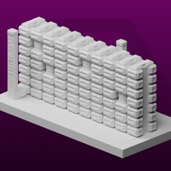 theStacks.png Free STL file GreebleCity Cyberpunk: The Stacks・3D printable object to download