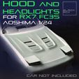 a1.jpg HOOD and HEADLIGHT SET FOR RX7 FC3 AOSHIMA 1-24 MODELKIT