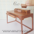 scandinavian-AMARA-inspired-LA-SALLE-DESK-miniature-furniture-8.png Miniature Amara-inspired La Salle Desk with IKEA-Inspired Jokkmokk Chair, Miniature Study Table With Chair, Miniature Office Desk