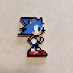 sonic.jpg Keychain, magnet, Sonic 8 bits