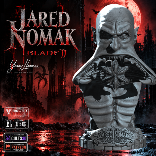 JARED NOMAK – REAPER BUST – BLADE II – VAMPIRE HORROR 3D PRINT
