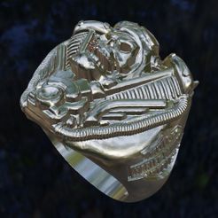 h2.jpg STL file HARLEY SKULL3 ring・Model to download and 3D print