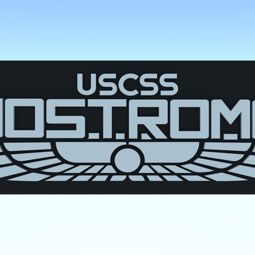 Nostromo logo luggage tag