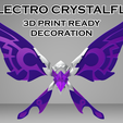1.1.png Electro Crystalfly -- Genshin Impact Decoration -- 3D Print Ready