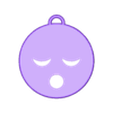 Tired Emoji Keychain.stl Tired Emoji Keychain