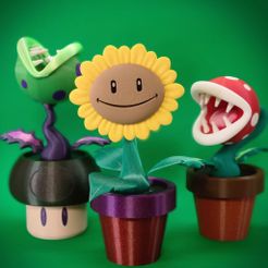 sunflower_family.jpg Free STL file Sunflower Plant V1・Model to download and 3D print