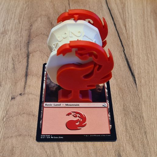 ⛰️ MTG Life Counter – Red Mana Mountain Theme・ STL File for 3D