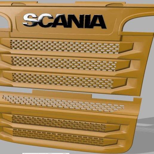 🚁 tamiya scania R620 R470 series facelift front grill・ STL File for 3D ...