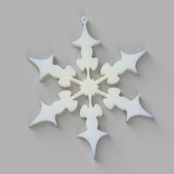S2-v3-2.jpg STL file Christmas Snowflake Ornament 2・3D print design to download