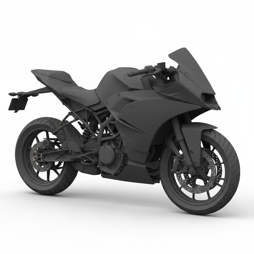 KTM RC 390 adventure motorcycle STL, V-twin motorcycle STL, motorcycle desk decor STL, bobber motorcycle STL, inline 4 motorcycle STL, snap fit motorcycle STL, 1:64 motorcycle, wide tire motorcycle STL, retro motorcycle STL, chopper STL, motorcycle gift S