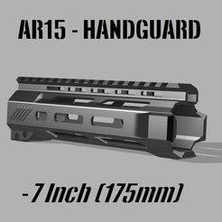 7Inch_Title_Kryt.jpg Файл STL AR15/M4 Handguard 7 дюймов - MLOK・Модель для загрузки и печати в формате 3D