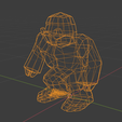 yetiBlender2sq.png Free STL file Low poly Yeti / Bigfoot・3D printing design to download