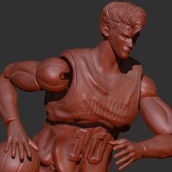 ZBrush-Document1.jpg 3D file Hanamichi Sakuragi Slam Dunk Articulated・Template to download and 3D print