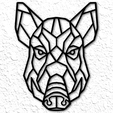 project_20230325_1010041-01.png Geometric wild boar wall art wild pig wall decor