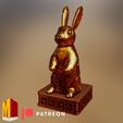 D9C0A472-C749-44A0-878D-D027EDCA1391.jpeg 2023 Year of the Rabbit 3D Printed Statue - Unique Decorative Piece for Home or Office