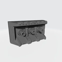 Broadside_3CANNON.png Free STL file Battlefleet Gothic Style Broadside Cannon・3D printing idea to download, NofixedForge