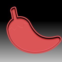 ChiliPepper-VACUUM-PIECE.jpg Fichier STL MOULE POUR BOMBE DE BAIN AU PIMENT・Modèle pour imprimante 3D à télécharger