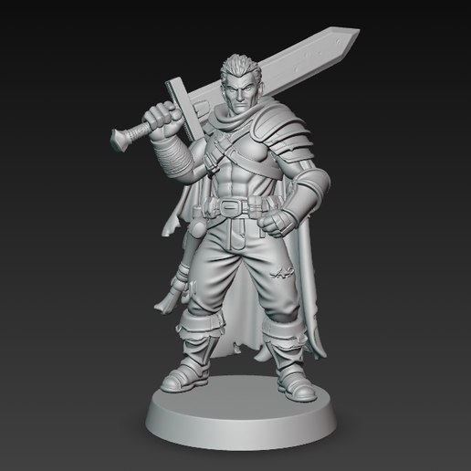 Miniature dragon slayer warrior fantasi for DnD 3D model