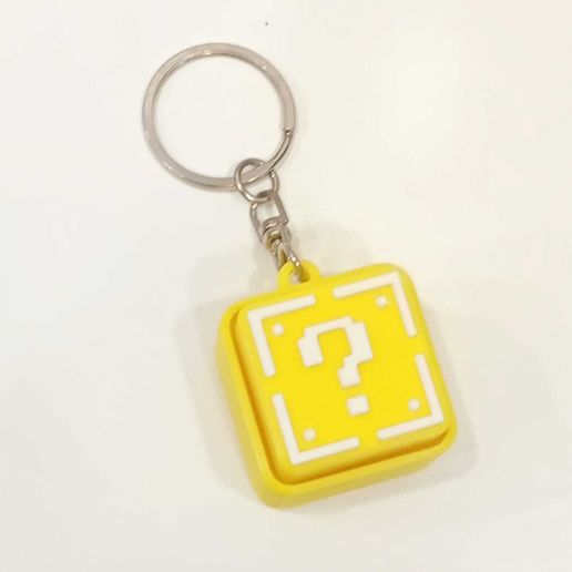 Mario Block / Lucky Block Fidget Clicker Keychain - EASY PRINTING