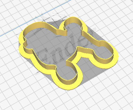 Poodle Cookie cutter - 3D model önizlemesi
