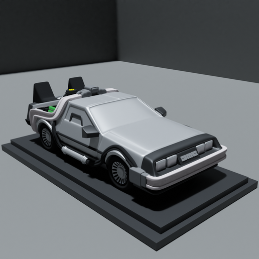 Delorean Back To the Future CHIBI PROJECT N3 - 3D model önizlemesi