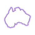 australia 3.5in.stl 4 sizes - Australia Shaped Cookie Cutter - SHARP cutting edges - So Versatile!