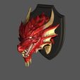 10.jpg Red Dragon Bust - Wall Trophy