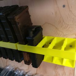 IMG_20190404_181638.jpg Free STL file Airsoft Magazine Racks (M4, G3, VSS, and SR25)・Model to download and 3D print