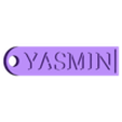 YASMIN Keychain.stl US NAMES KEYCHAINS STARTING WITH Y