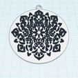 mandala-keychain-1.png Mandala pendant, floral mandala, printable decoration, geometrical symmetry wall art decor, tag, keychain, fridge magnet