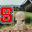 ttyt.png NCCA Skull NC State Wolfpack football - 3d print