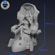 Front_W_Measurements.png ZeroTwo- STL Darling In The Franxx Anime Figurine for 3D Printing