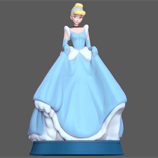 strapless open back dress Disney Cinderella Wooden Magnetic Dress-Up main image 1