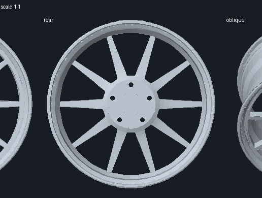 SLS AMG ten-spoke forged option – wheel study STL (digital model)