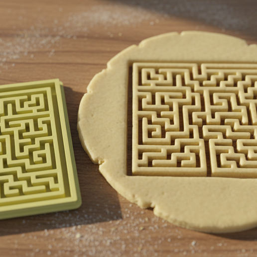 Intricate Square Maze Cookie Cutter 3D model