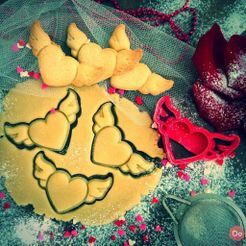 IMG_8517.jpg Descargar archivo STL gratis Cortador de galletas de alas de corazón (Colección San Valentín)・Modelo para la impresora 3D, OogiMe