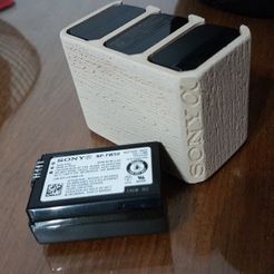 IMG_20221114_210726.jpg 3D file Dock (1,2 or 3) SONY Alpha Batteries (NP-FW50)・3D printer design to download