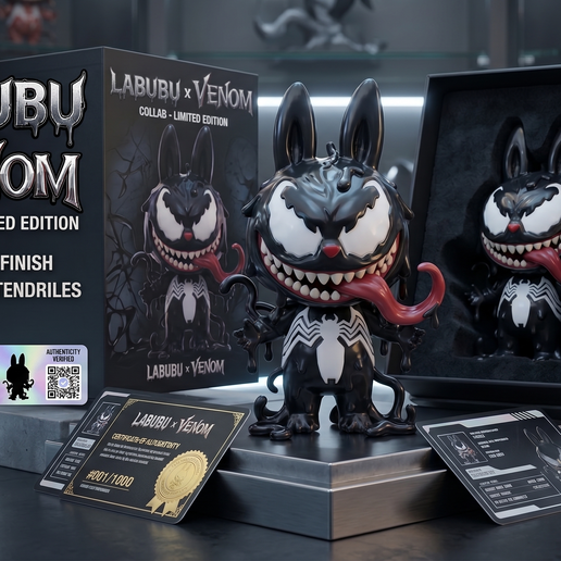 🎨 Labubu Venom – Figura STL Fan Art para Impresión 3D・ STL File for 3D ...