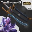 new1.jpg Yone spirit blossom swords cosplay League of Legends LOL 3D print model
