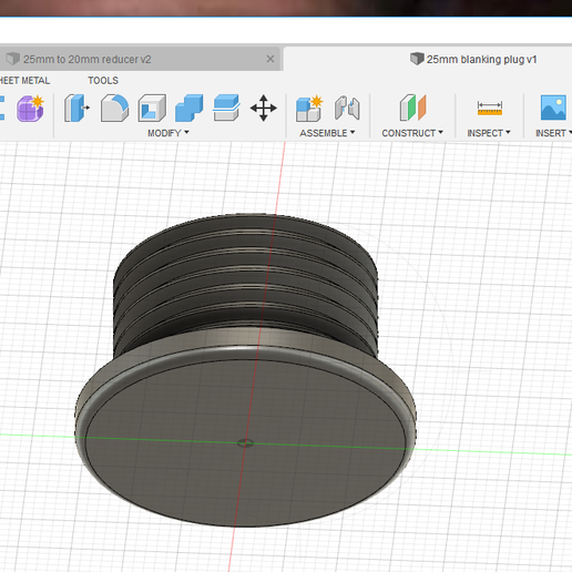 Free STL file 25mm blanking plug・3D printer model to download・Cults