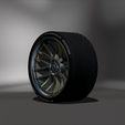 3.jpg Realistic Michelin sports tire and alloy wheel, STL - OBJ file, four versions