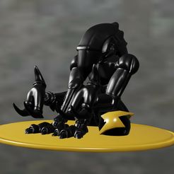 chozo-statue-front.jpg STL file Chozo Phone Holder・3D printer model to download