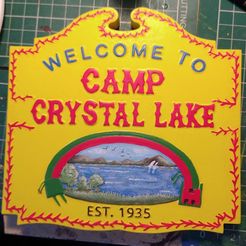 Example.jpg Friday 13th Camp Crystal Lake Sign Relief - Hard and Smooth vers