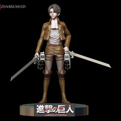 3D al NBRU : iV O Si) ea ta Archivo 3D LEVI ACKERMAN - Attack On Titan -Shingeki no Kyojin 3D PRINTING MODEL STL・Objeto imprimible en 3D para descargar