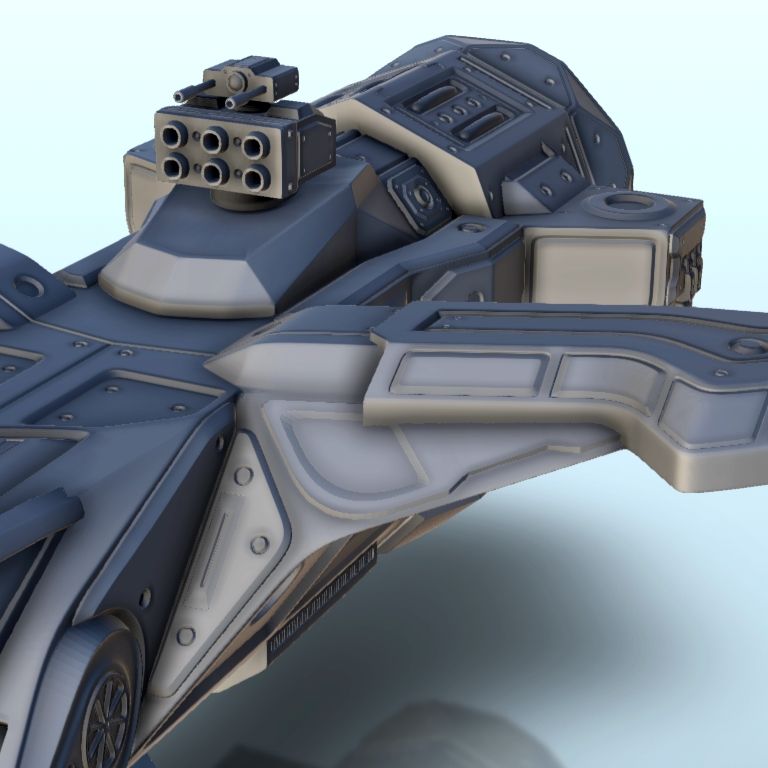 Download STL file Megaleus spaceship 20 Battleship Vehicle SF Science