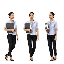 rp_mei_posed_001_Header.jpg Бесплатный 3D файл Mei Posed 001 - Standing Office 3D Women holding Binder・3D-печатная модель для загрузки