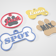 dogtags.png STL file Dog tag set - blanc・Model to download and 3D print