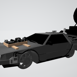 Captewure.PNG Free 3D file HO back to the future 3 railroad delorean・3D printable object to download
