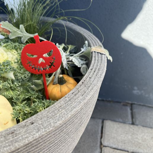 Kürbis-Stecker für Blumentopf (Pumpkin Plant Pot Stake)